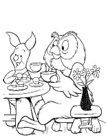 A coloring page of winnie the pooh - group
